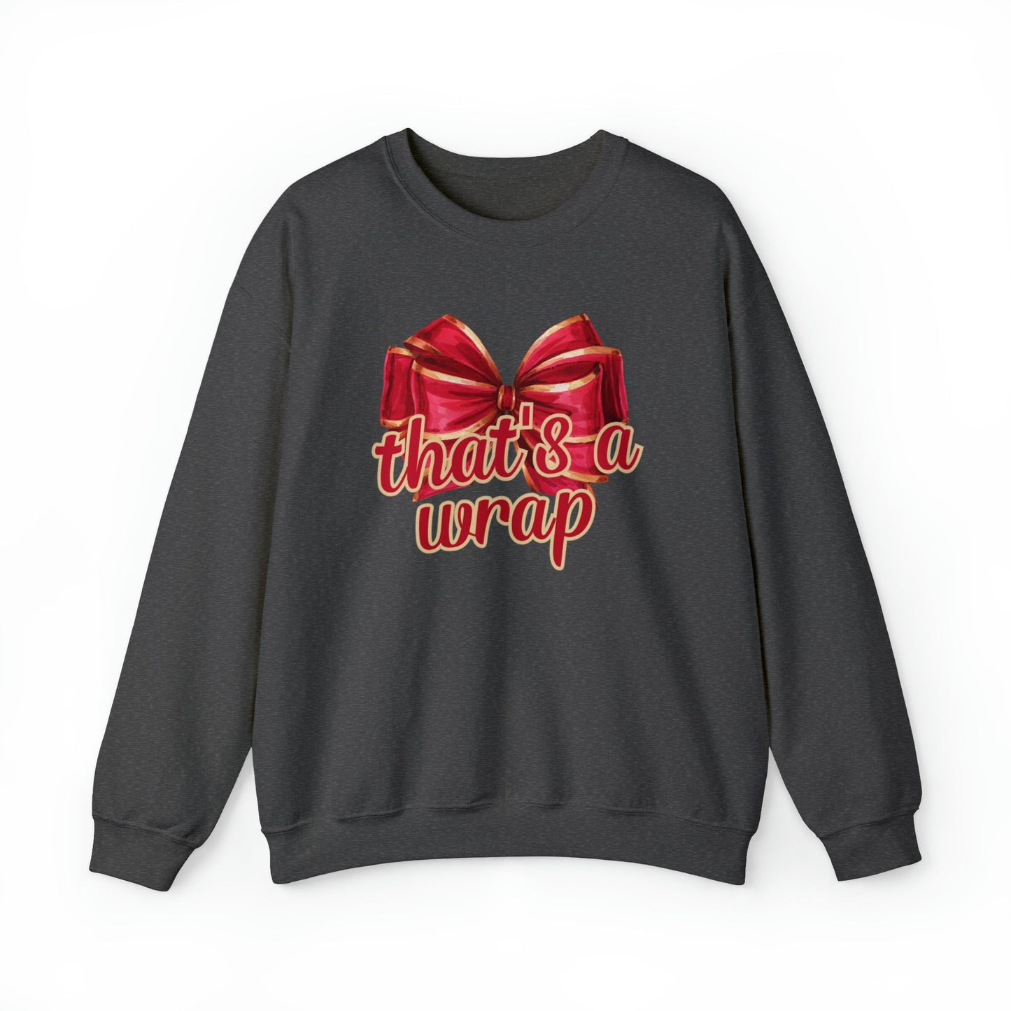 That's a Wrap: Red & Gold Christmas Bow Women's Sweatshirt - Eddy and Rita