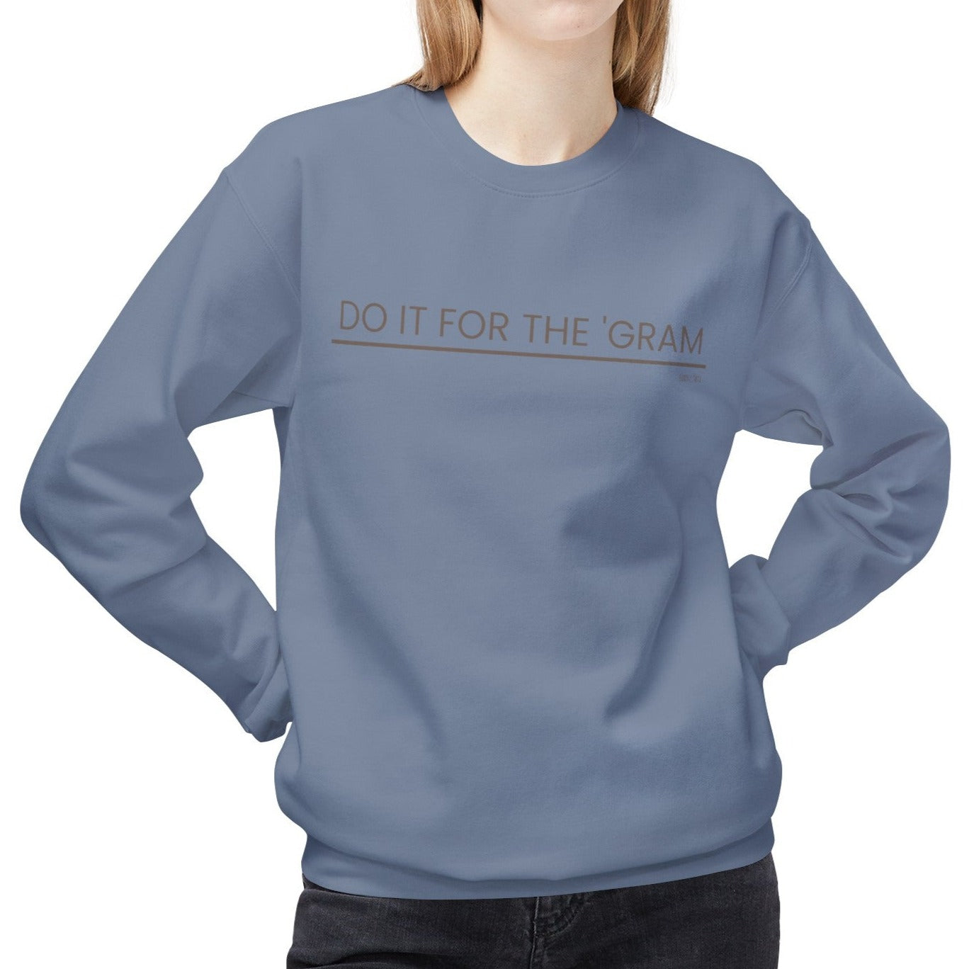 Eddy and Rita Women's Midweight Crewneck Sweatshirt - "Do It for the 'Gram" Trendy Graphic Pullover