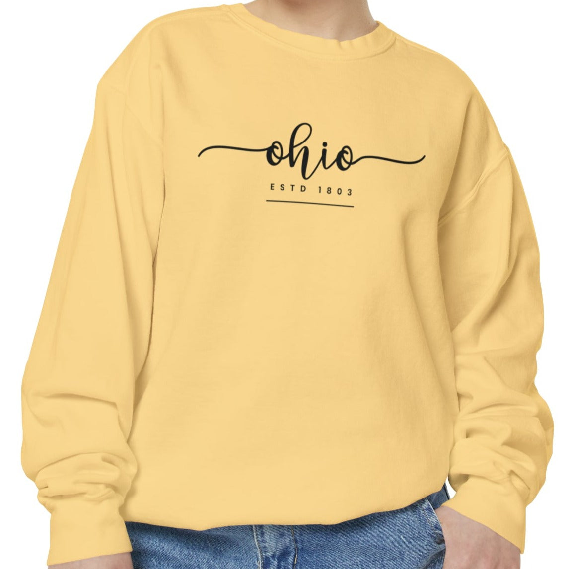 Comfort Colors Women's Sweatshirt - Ohio Pride Pullover - Eddy and Rita