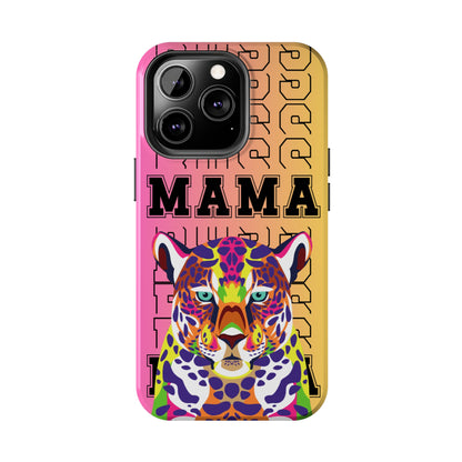 Colorful Cheetah 'Boss Mama' iPhone Case - Stylish and Empowering Protective Cover