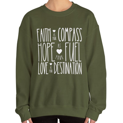 Faith as Your Compass: Women's Comfort Sweatshirt for Inspired Style - Eddy and Rita