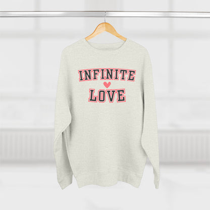 Women's Valentine's Day Graphic Sweatshirt – 'Infinite Love' Cozy Pullover – Romantic Gift for Her, Casual Holiday Outfit