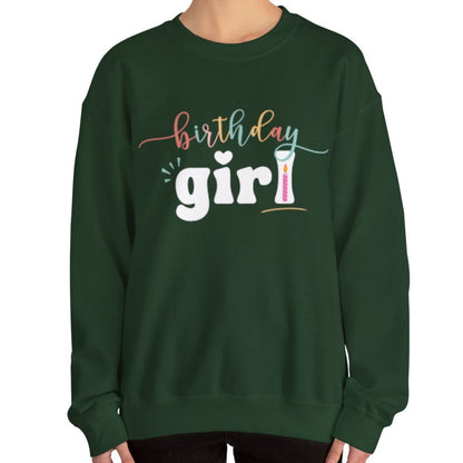 Celebrate in Style: Women's Birthday Girl Pullover Sweatshirt - Eddy and Rita