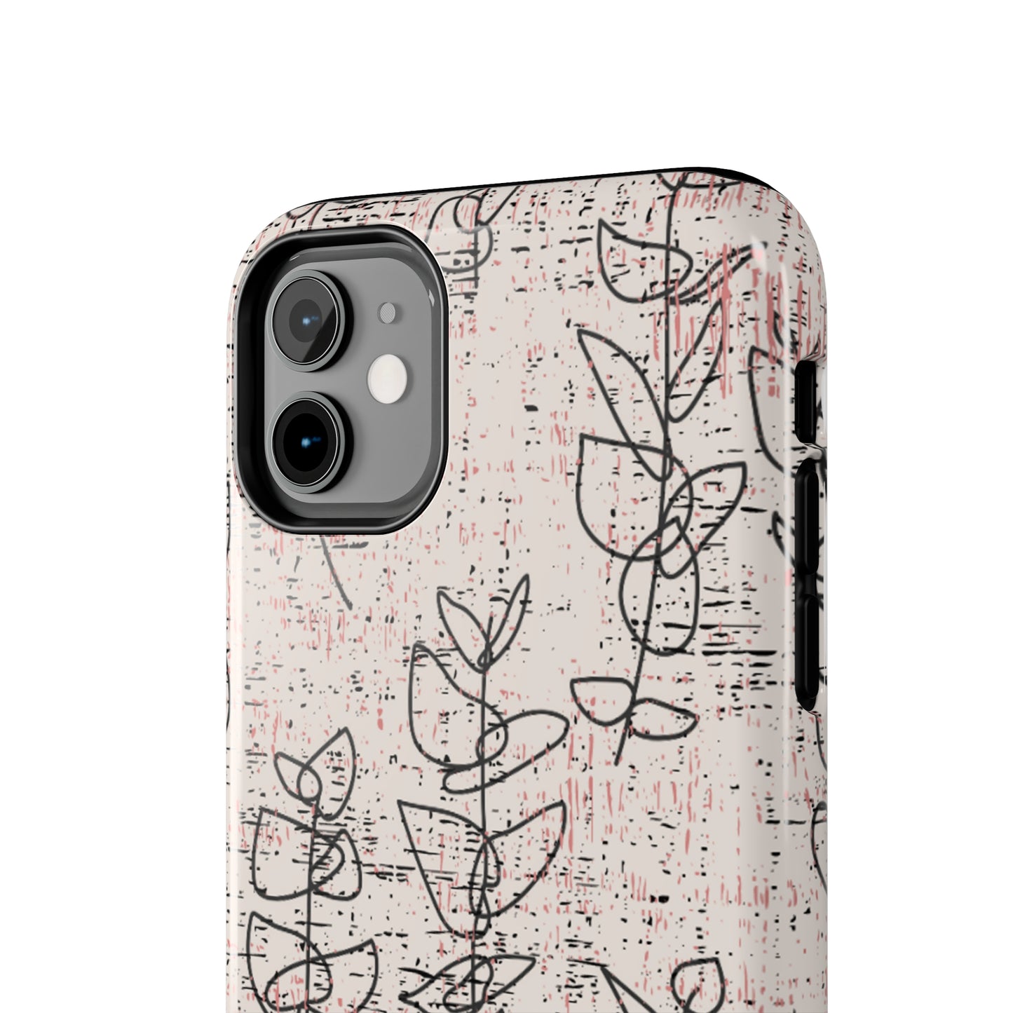 Boho Style Black and White Flowers iPhone Case - Chic and Stylish Floral Design Cover