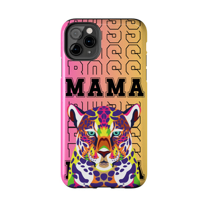 Colorful Cheetah 'Boss Mama' iPhone Case - Stylish and Empowering Protective Cover