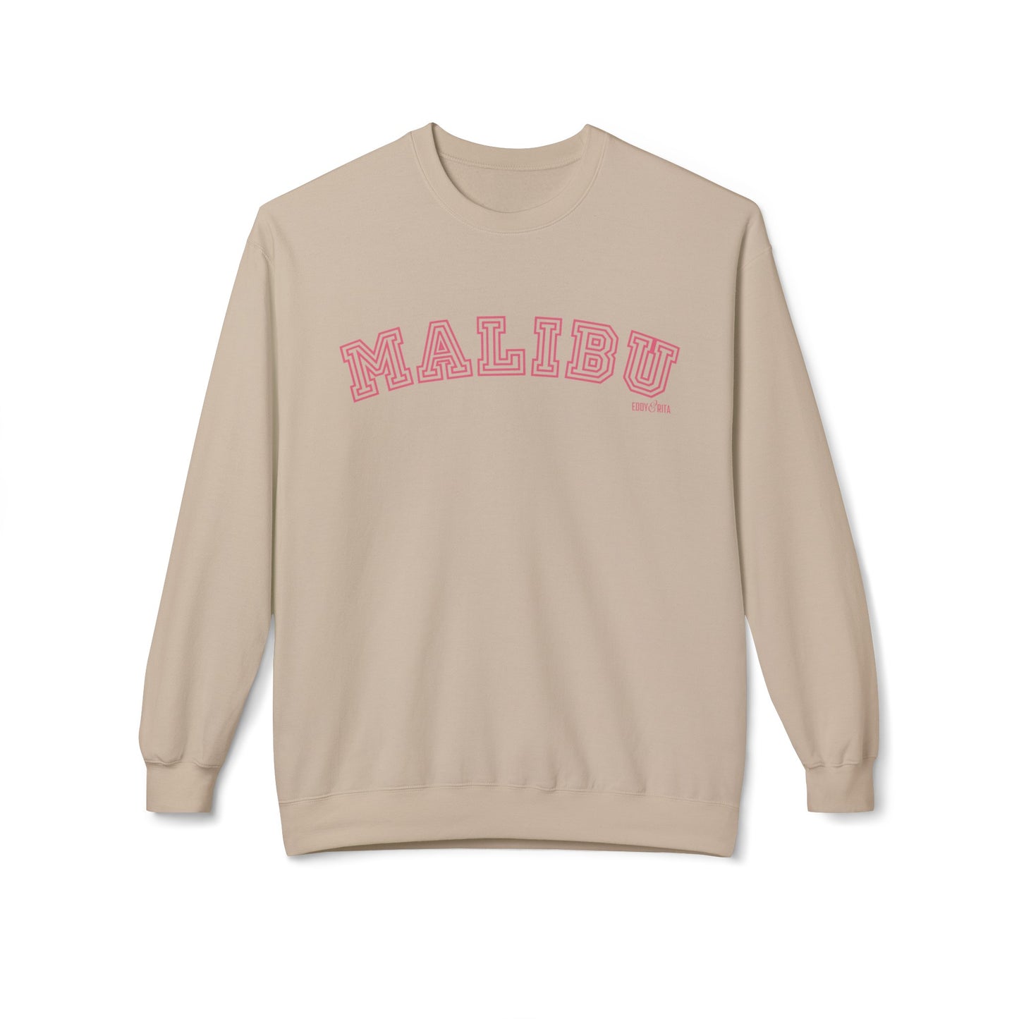 Eddy and Rita Women's Midweight Crewneck Sweatshirt - "Malibu" Coastal Graphic Pullover