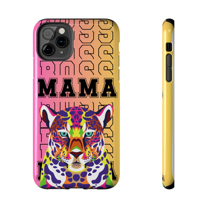 Colorful Cheetah 'Boss Mama' iPhone Case - Stylish and Empowering Protective Cover