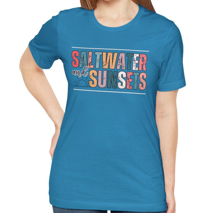 Saltwater and Sunsets Women's Bella Canvas T-Shirt - Eddy and Rita