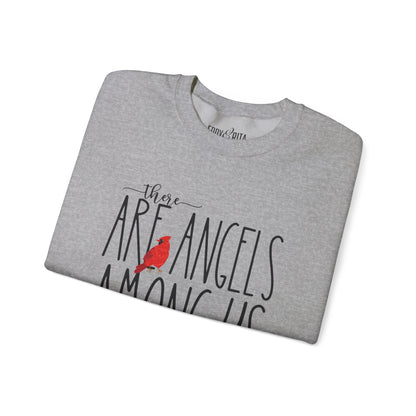 There Are Angels Among Us: Women's Inspirational Sweatshirt for Heavenly Comfort