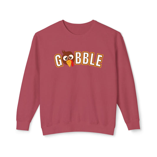 Women's Lightweight Comfort Colors Sweatshirt – "Fun Gobble Turkey" Thanksgiving Graphic Sweatshirt