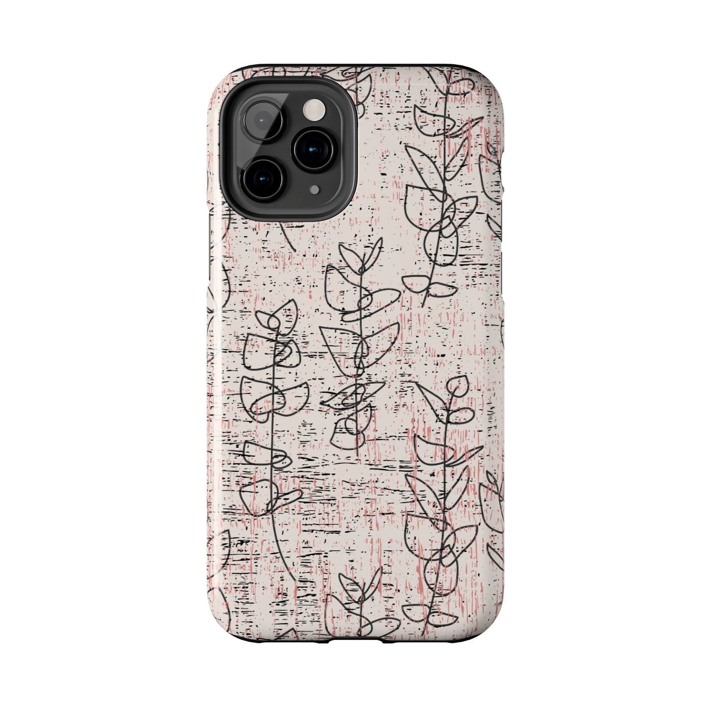 Boho Style Black and White Flowers iPhone Case - Chic and Stylish Floral Design Cover