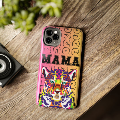 Colorful Cheetah 'Boss Mama' iPhone Case - Stylish and Empowering Protective Cover