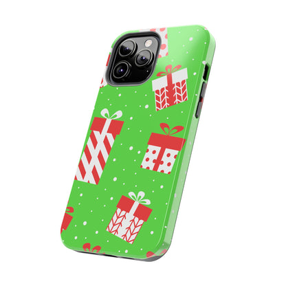 Tough Phone Case for iPhone – Bright Presents Design | Stylish and Durable Holiday Stocking Stuffer Gift