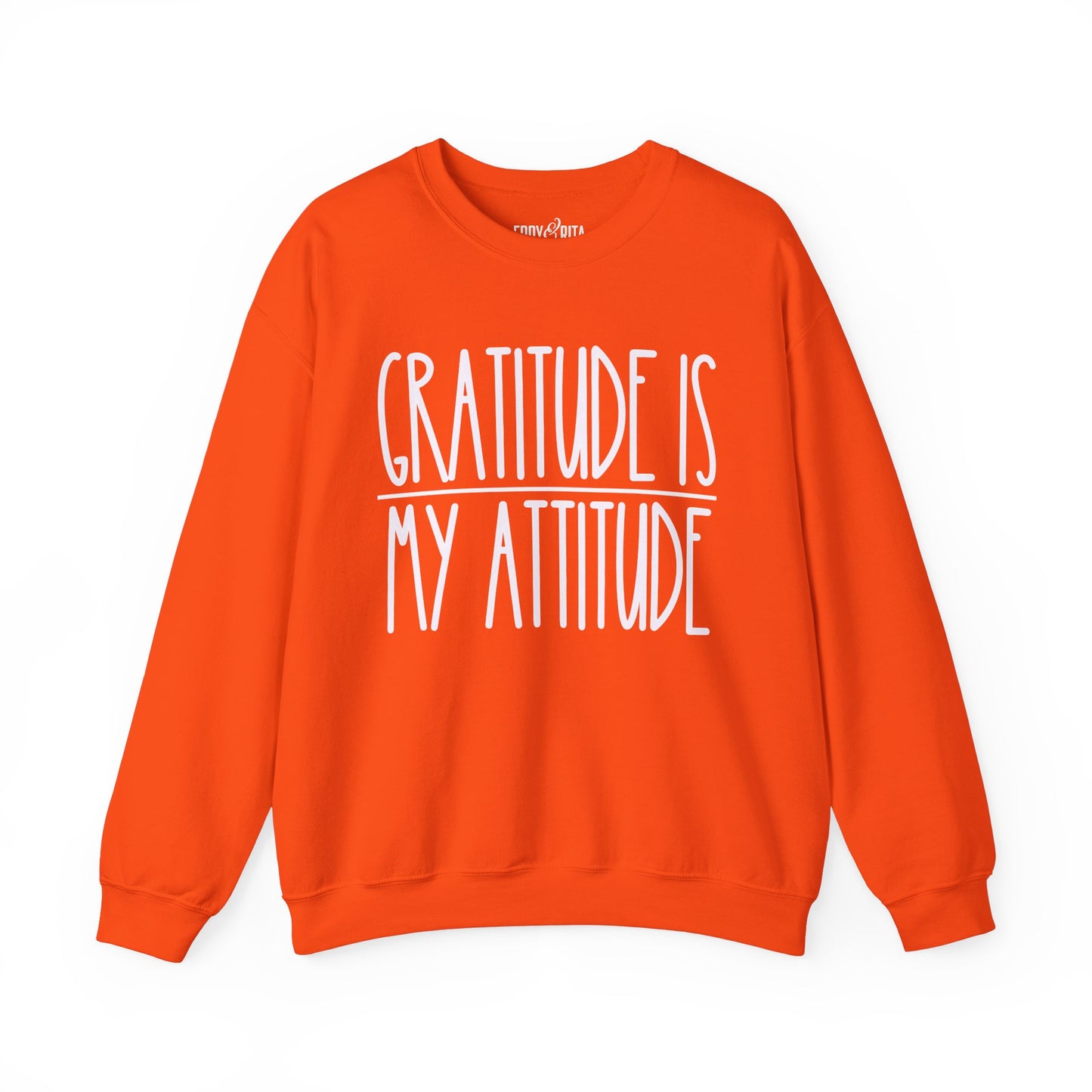 Women’s Heavy Sweatshirt – “Gratitude is My Attitude” | Cozy and Inspirational Pullover for Everyday Positivity