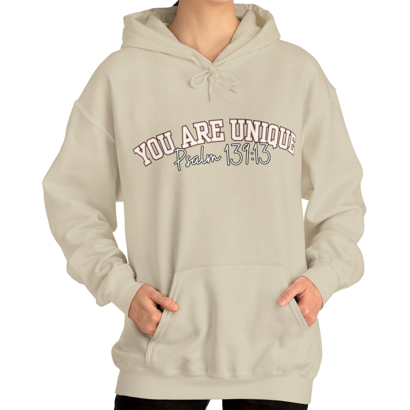 Women's Hoodie with 'You Are Unique - Psalm 139:13' Affirmation - Eddy and Rita