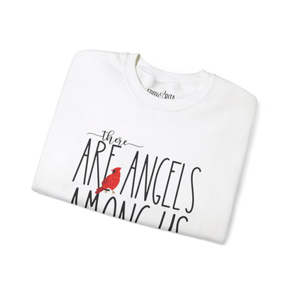 There Are Angels Among Us: Women's Inspirational Sweatshirt for Heavenly Comfort