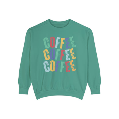 Women's Comfort Colors Coffee Bliss Sweatshirt: Cozy and Vibrant - Eddy and Rita