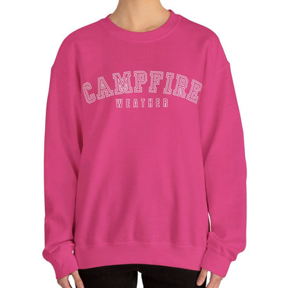 Women's Heavy Blend Sweatshirt – "Campfire Weather" Cozy Graphic Sweatshirt