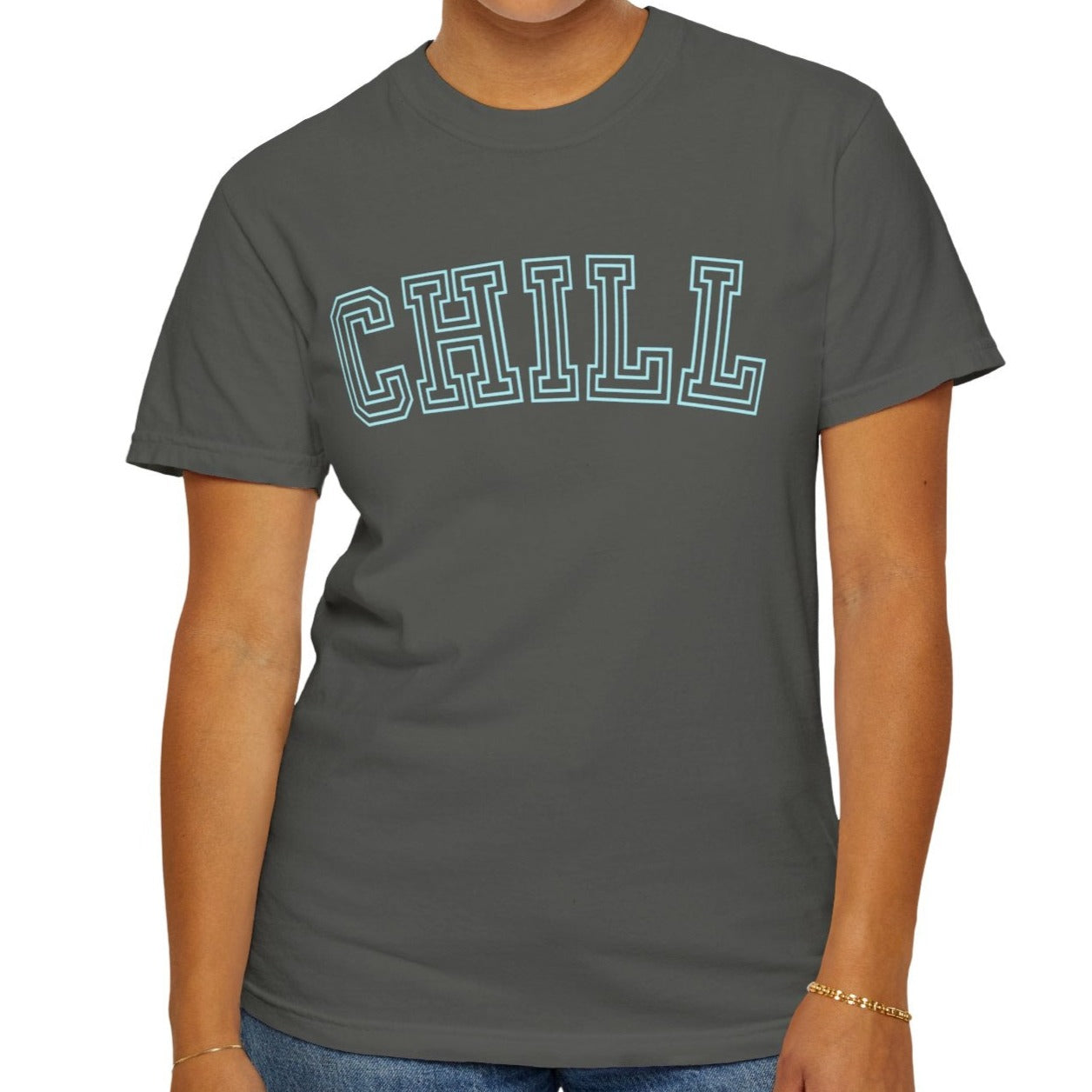 Eddy and Rita Women's Comfort Colors T-Shirt - "Chill" Relaxed Graphic Tee