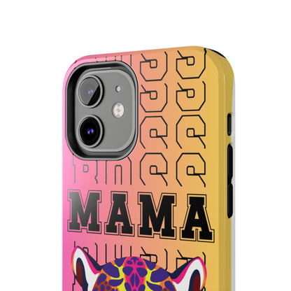 Colorful Cheetah 'Boss Mama' iPhone Case - Stylish and Empowering Protective Cover