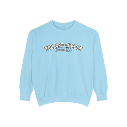 Women's Comfort Colors Sweatshirt with 'You Are Lovely' Inspired by Daniel 12:3 - Eddy and Rita