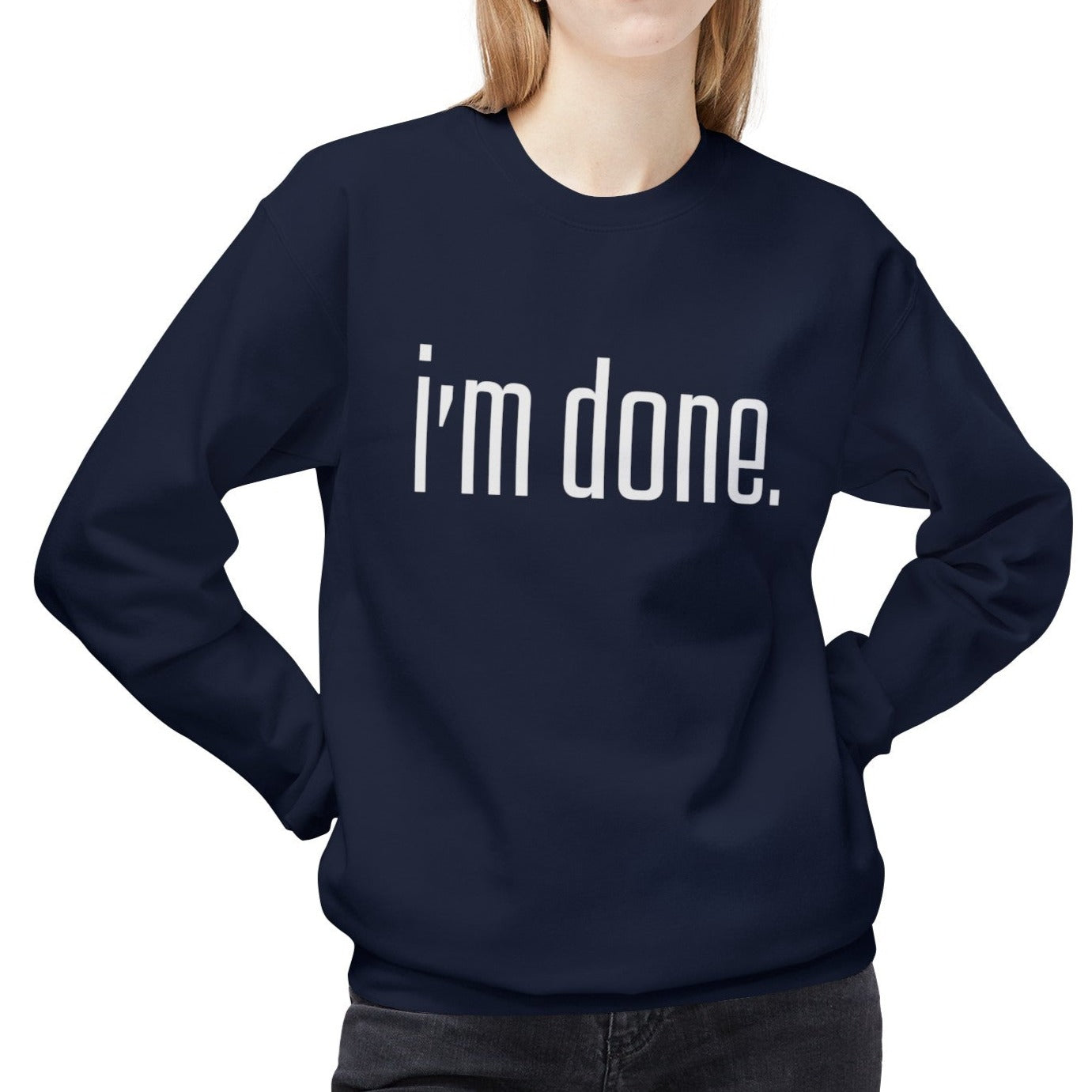 Done and Cozy Women's Midweight Fleece Crewneck Sweatshirt - Eddy and Rita