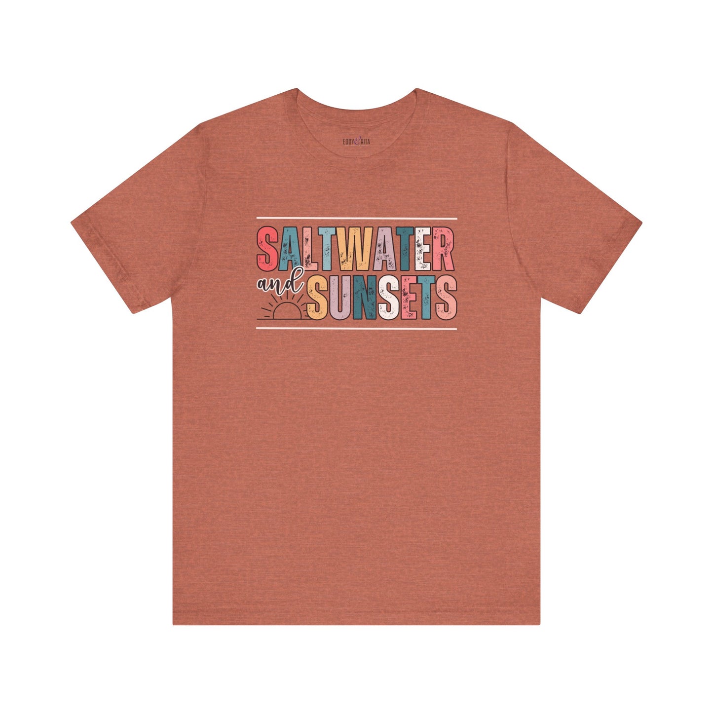 Saltwater and Sunsets Women's Bella Canvas T-Shirt - Eddy and Rita