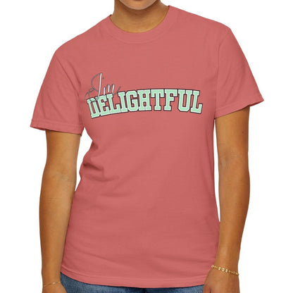 I'm Delightful: Women's Comfort Colors Positive Vibes Tee for Radiant Charm - Eddy and Rita