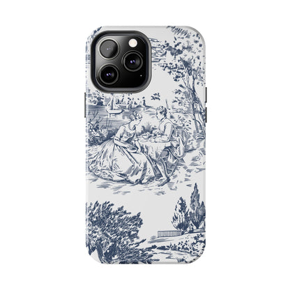 Tough Phone Case for iPhone – Elegant Toile Design | Durable and Stylish Stocking Stuffer Gift