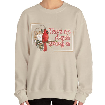 Cardinal Spirit: 'There Are Angels Among Us' Women's Sweatshirt - Eddy and Rita