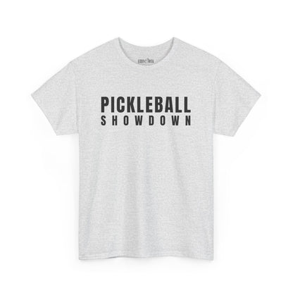 Eddy and Rita Unisex Heavy Cotton T-Shirt - "Pickleball Showdown" Graphic Tee for Sports Enthusiasts