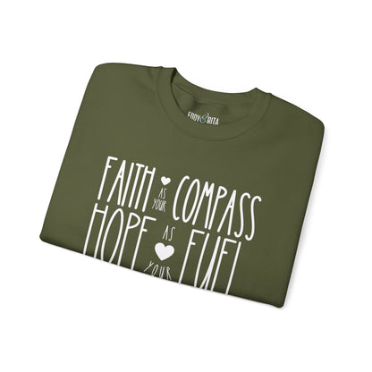 Faith as Your Compass: Women's Comfort Sweatshirt for Inspired Style - Eddy and Rita