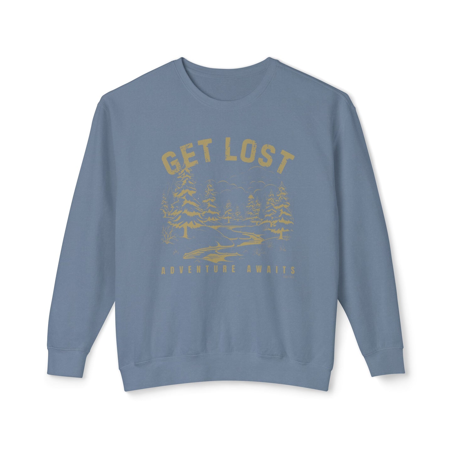 Eddy and Rita Women's Comfort Colors Lightweight Sweatshirt - "Get Lost - Adventure Awaits" Graphic Sweatshirt