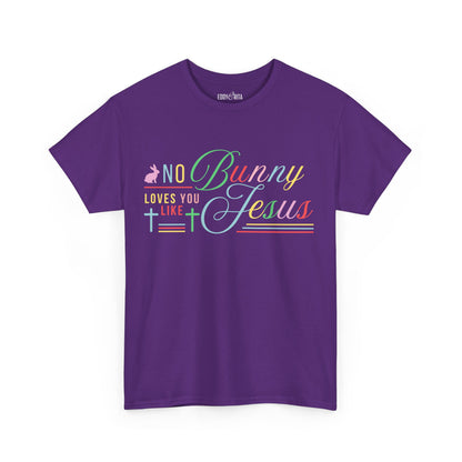 No Bunny Loves You Like Jesus Unisex Heavy Cotton Tee - Fun Easter Graphic Shirt