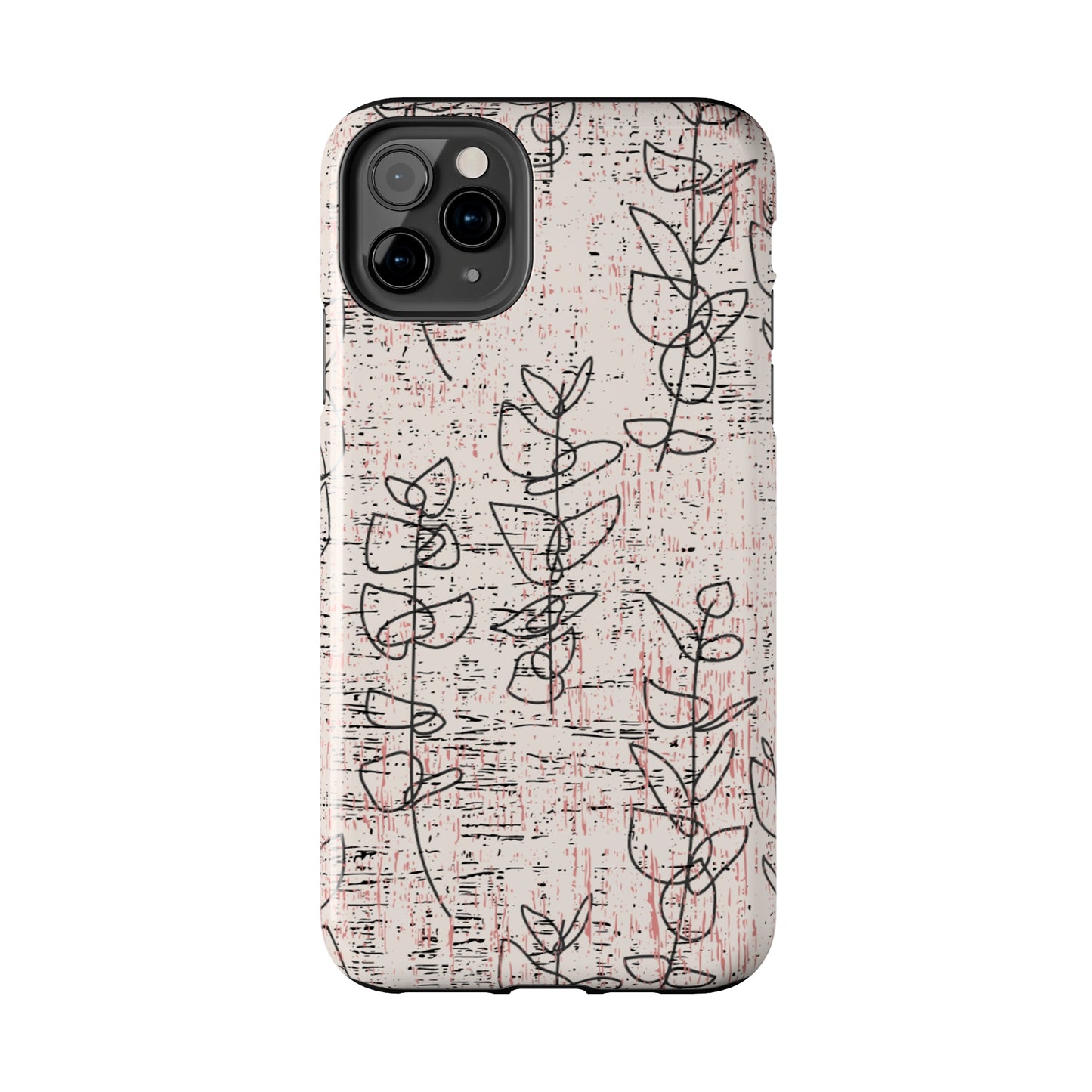 Boho Style Black and White Flowers iPhone Case - Chic and Stylish Floral Design Cover