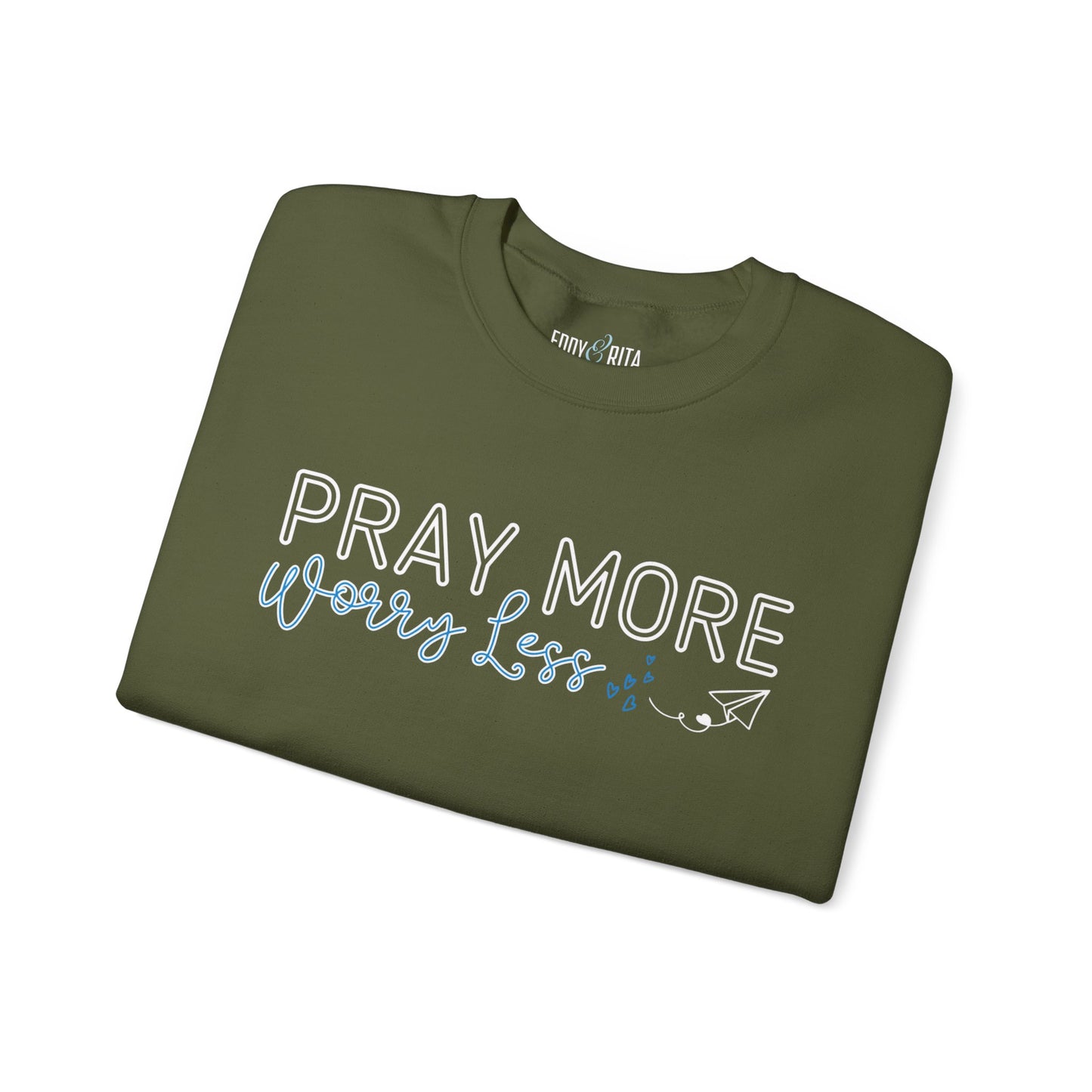 Pray More, Worry Less: Men's Sweatshirt