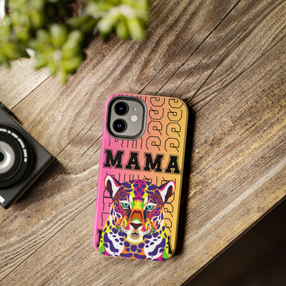 Colorful Cheetah 'Boss Mama' iPhone Case - Stylish and Empowering Protective Cover