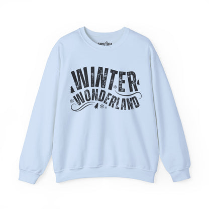 Women's Heavy Sweatshirt – "Winter Wonderland" Cozy Winter Graphic Sweatshirt