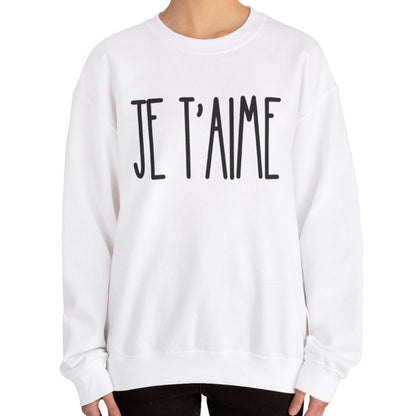 Je T'aime Women's Sweatshirt: Cozy Comfort with French Elegance - Eddy and Rita