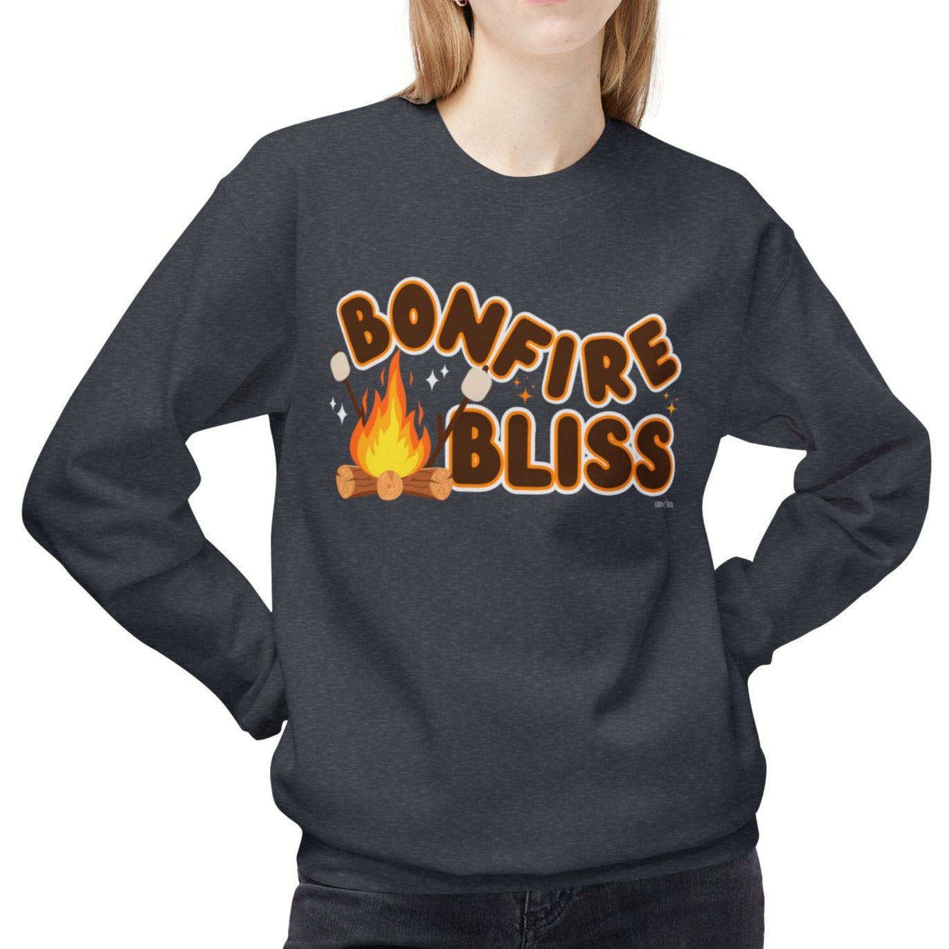 Eddy and Rita Women's Midweight Sweatshirt - "Bonfire Bliss" Fall Graphic Pullover