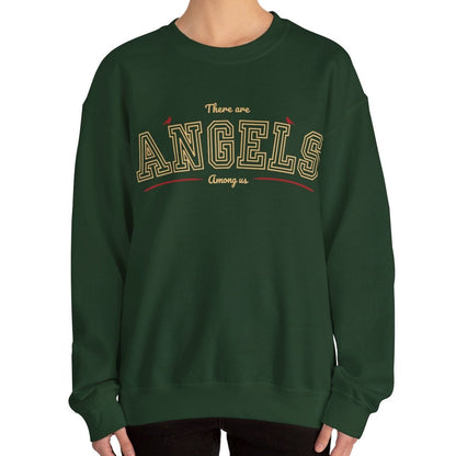 Women's Heavy Blend Sweatshirt – "There Are Angels Among Us" with Cardinals Graphic