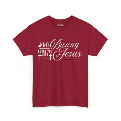 No Bunny Loves You Like Jesus Unisex Heavy Cotton Tee - Fun Easter Graphic Shirt
