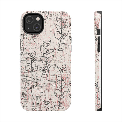 Boho Style Black and White Flowers iPhone Case - Chic and Stylish Floral Design Cover