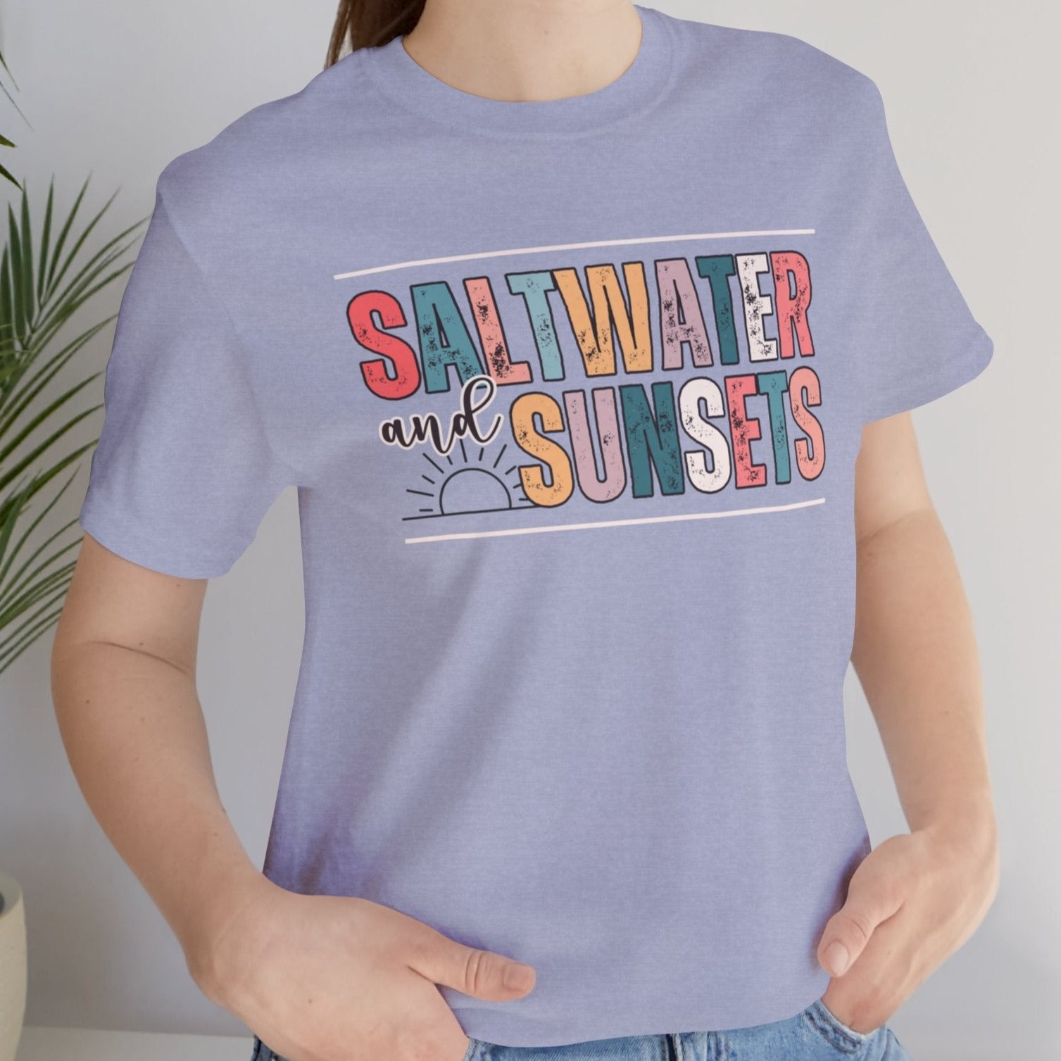 Saltwater and Sunsets Women's Bella Canvas T-Shirt - Eddy and Rita