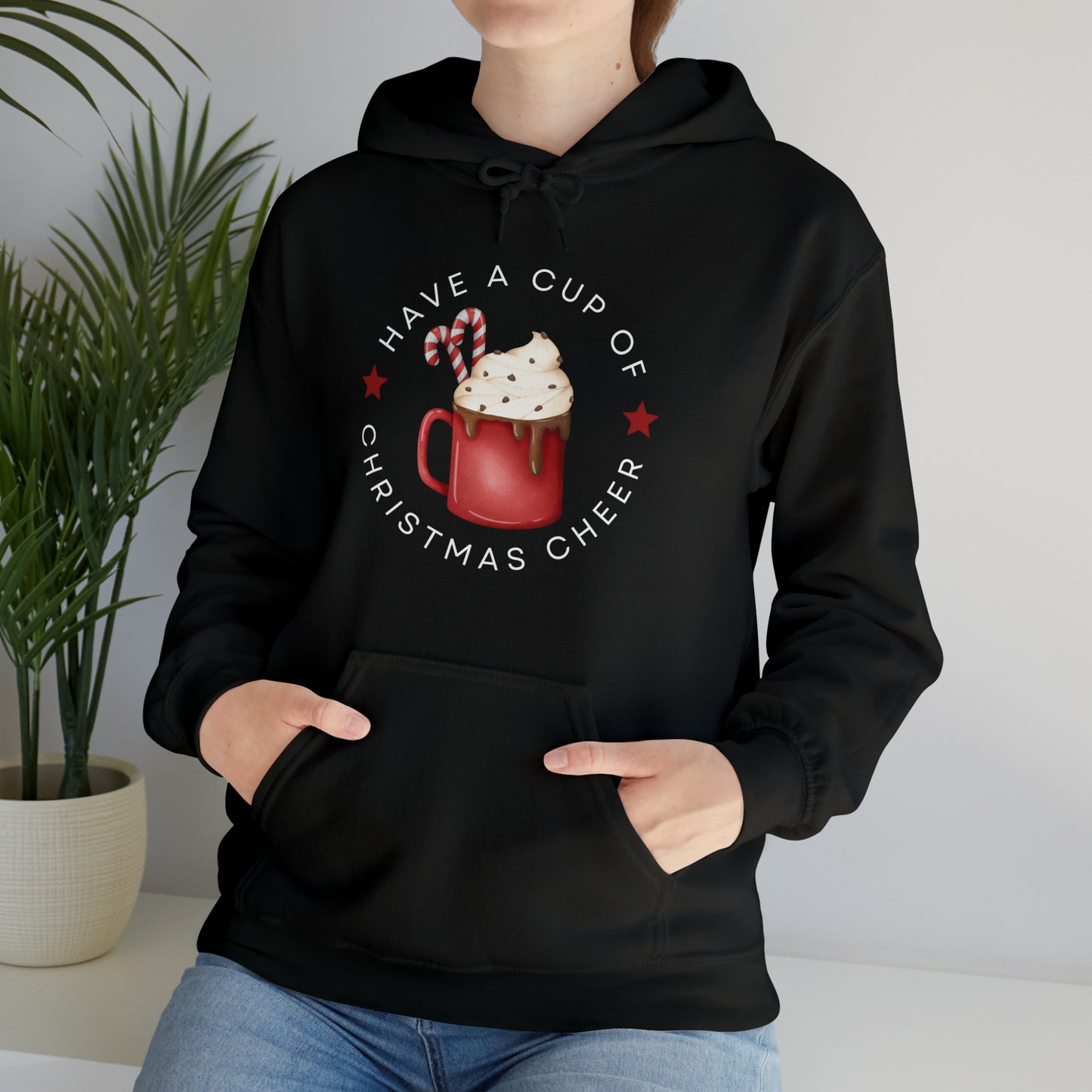 Women's Hoodie: Have a Cup of Christmas Cheer - Cozy Festive Apparel for Holiday Joy! - Eddy and Rita