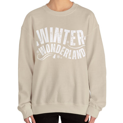 Women's Heavy Sweatshirt – "Winter Wonderland" Cozy Winter Graphic Sweatshirt