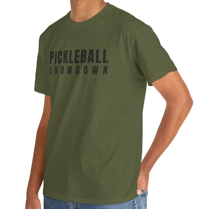 Eddy and Rita Unisex Heavy Cotton T-Shirt - "Pickleball Showdown" Graphic Tee for Sports Enthusiasts