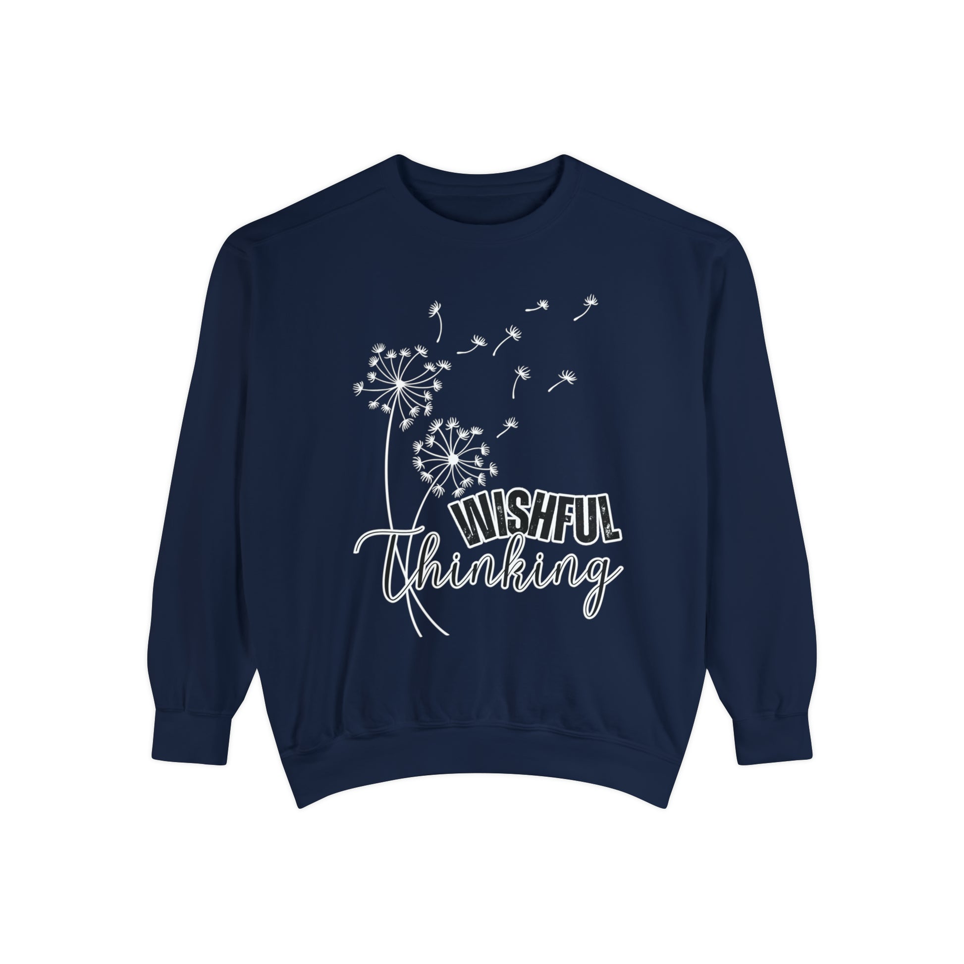 Wishful Thinking Women's Comfort Colors Sweatshirt - Cozy and Thoughtful - Eddy and Rita