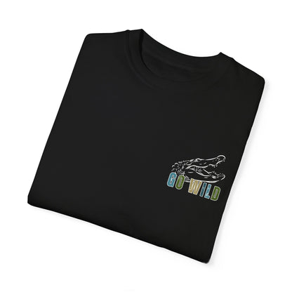 Eddy and Rita Men's Comfort Colors T-Shirt - "Go Wild" Alligator Graphic Tee