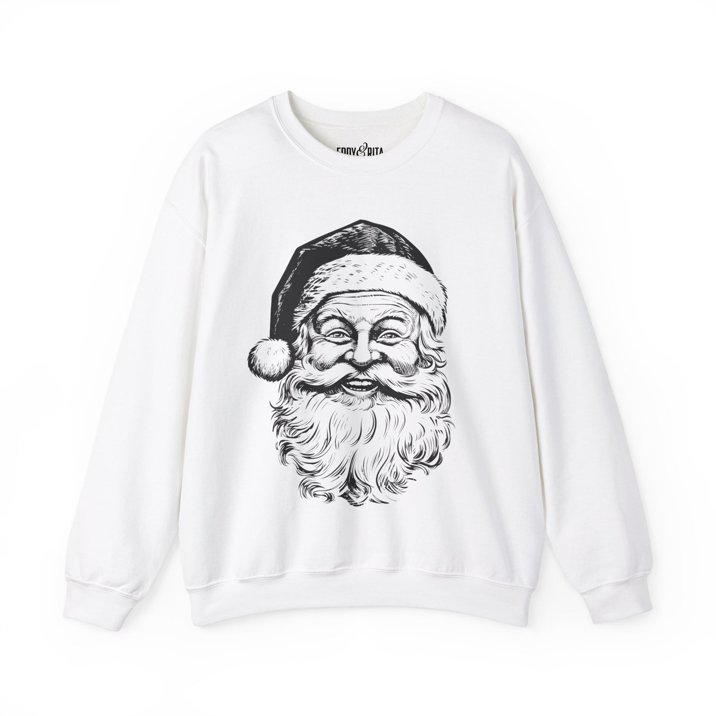 Women’s Heavy Sweatshirt – Vintage Santa Design | Classic and Cozy Holiday Pullover